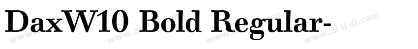 DaxW10 Bold Regular字体转换